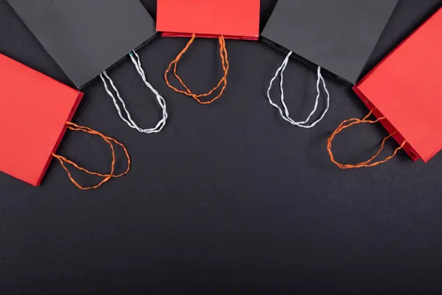 Shopping bags on a dark background